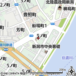 新潟県新潟市中央区新島町通（５ノ町）周辺の地図