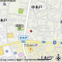 新潟県新潟市東区中木戸72周辺の地図