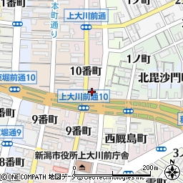 ファミリーマート新潟十番町店周辺の地図