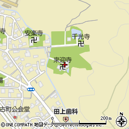 来迎寺周辺の地図