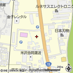 山形県米沢市花沢周辺の地図