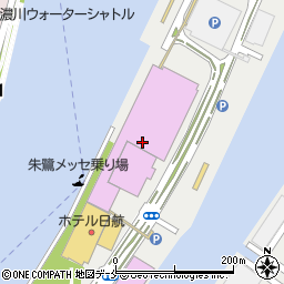 新潟コンベンションセンター（朱鷺メッセ）周辺の地図