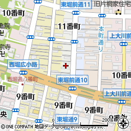 新潟県新潟市中央区東堀通（１０番町）周辺の地図