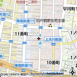 新潟県新潟市中央区本町通１１番町周辺の地図