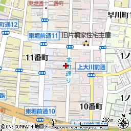 新潟県新潟市中央区本町通（１１番町）周辺の地図
