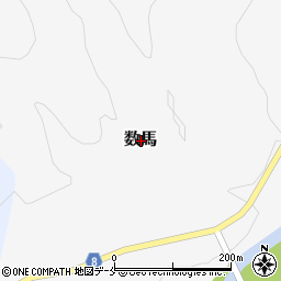 山形県西置賜郡飯豊町数馬周辺の地図