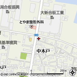 新潟県新潟市東区中木戸198周辺の地図