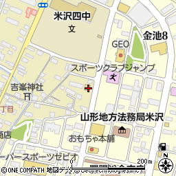 赤湯ラーメン龍上海 米沢店周辺の地図