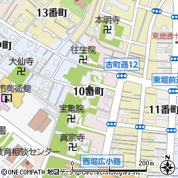 新潟県新潟市中央区西堀通（１０番町）周辺の地図