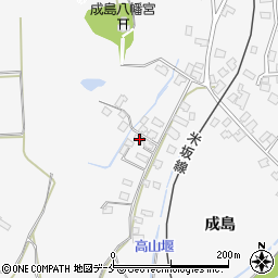 山形県米沢市広幡町成島977周辺の地図