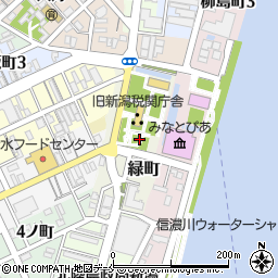 新潟県新潟市中央区緑町周辺の地図