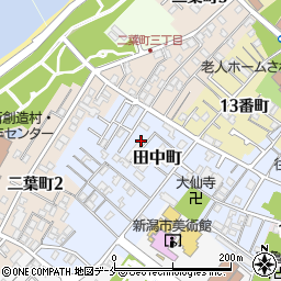 新潟県新潟市中央区田中町周辺の地図