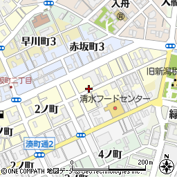 新潟県新潟市中央区西湊町通（３ノ町）周辺の地図