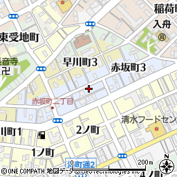 新潟県新潟市中央区赤坂町周辺の地図