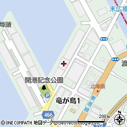 新潟東洋埠頭１号倉庫周辺の地図