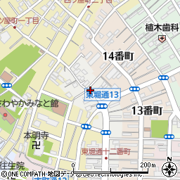 新潟県新潟市中央区東堀通（１３番町）周辺の地図