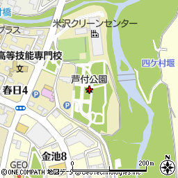 芦付公園周辺の地図
