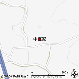 宮城県白石市越河平（中在家）周辺の地図