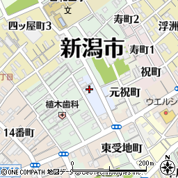 新潟県新潟市中央区西受地町周辺の地図