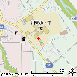 新発田市立川東中学校周辺の地図