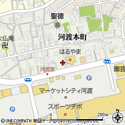 丸亀製麺新潟河渡店周辺の地図
