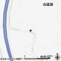 宮城県白石市越河平山道下周辺の地図