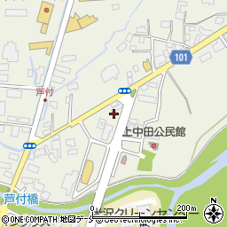 山形県米沢市中田町（上川窪二）周辺の地図