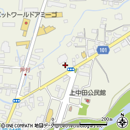 山形県米沢市中田町大浦一周辺の地図