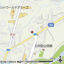 山形県米沢市中田町（大浦一）周辺の地図