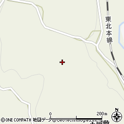 宮城県白石市越河五賀赤坂周辺の地図