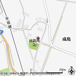 山形県米沢市広幡町成島1651周辺の地図