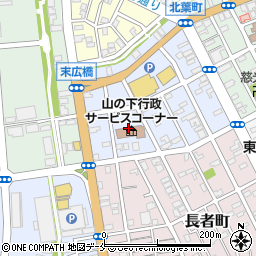 新潟市役所　中地区公民館周辺の地図