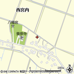 新潟県新発田市西宮内周辺の地図