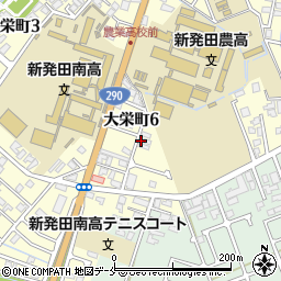 新潟県新発田市大栄町6丁目周辺の地図