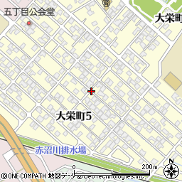 新潟県新発田市大栄町5丁目周辺の地図