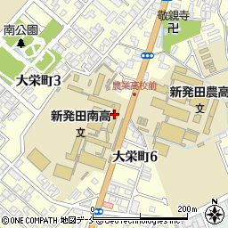 新潟県立新発田南高等学校　教務室周辺の地図