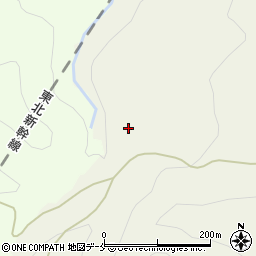 宮城県白石市越河五賀西山清郷周辺の地図