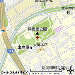 津島屋公園トイレ周辺の地図
