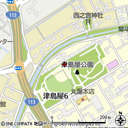 新潟市　津島屋公園運動広場周辺の地図