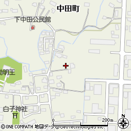 山形県米沢市中田町浮面周辺の地図