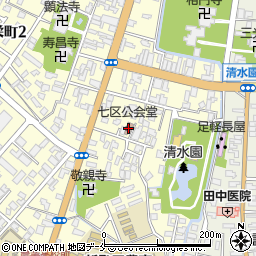 七区公会堂周辺の地図