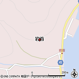 新潟県佐渡市岩首周辺の地図