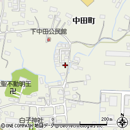 山形県米沢市中田町周辺の地図