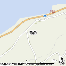 新潟県佐渡市背合周辺の地図