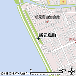 阿賀野川右岸緑地トイレ周辺の地図