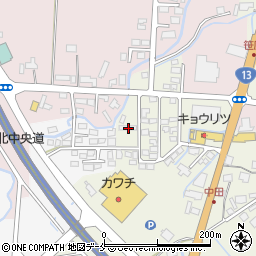 山形県米沢市中田町2130周辺の地図
