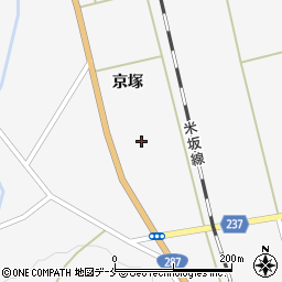 山形県米沢市広幡町京塚周辺の地図