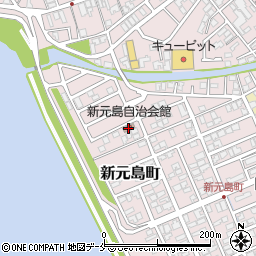 元島自治会館周辺の地図