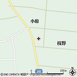 宮城県角田市枝野小原周辺の地図