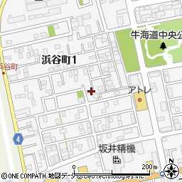 新潟県新潟市東区浜谷町周辺の地図